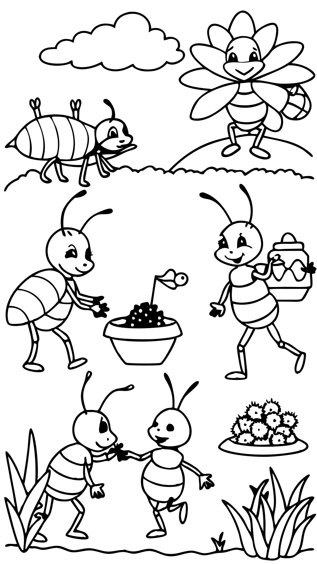 coloriages pour les fourmis